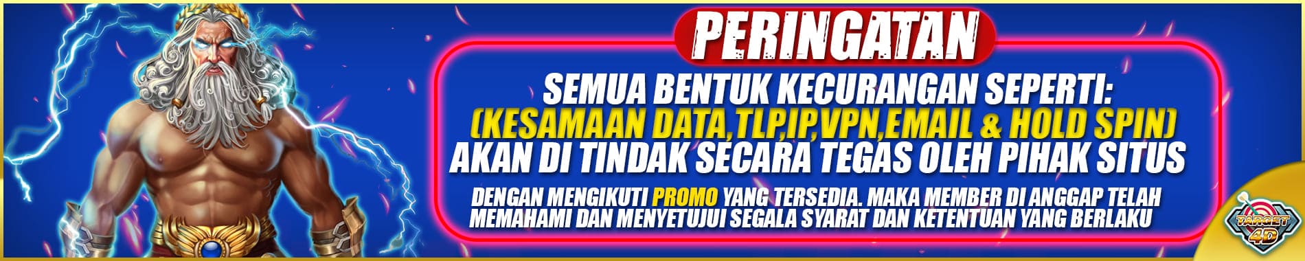 PERATURAN PROMO TARGET4D